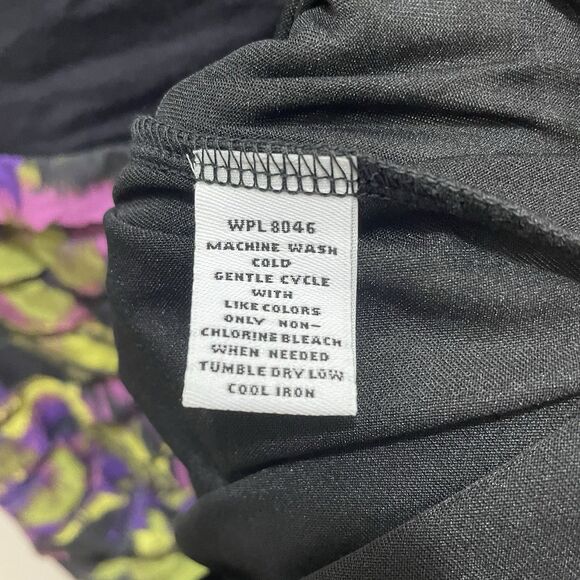 Style & Co Sleeveless Ruffle Bottom Knee Length Purple Green Mini Dress, S - Picture 7 of 7